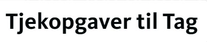 Spørgsmål til tag