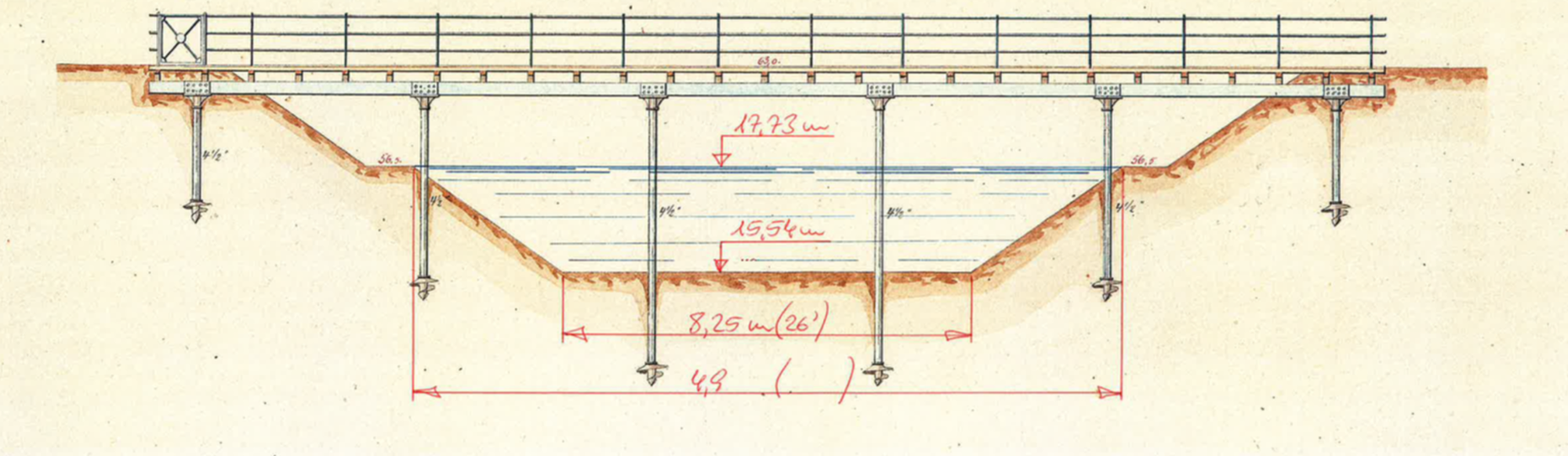 Vestvolden - Skruefundamenter i 1890. 